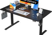 Height-Adjustable Electric Desk, 140x80 cm Sit-Stand Office Desk, Computer Desk