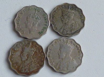India 1 anna coins