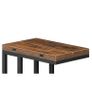 C Shaped Side Table, Foldable Sofa Table, Small Table Bedside Tables, Laptop Table for Sofa, Folding Side Table Small Coffee Tables for Living Room, Bedroom, Rustic Brown and Black Image 3