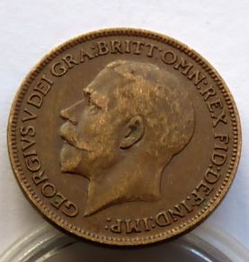 1921 bronze farthing George V