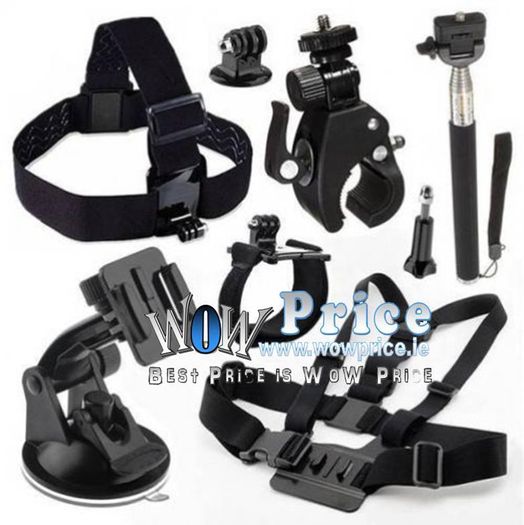 21444 8 in 1 Accessories Set for Gopro, Hero 1, 2, 3, 3+, 4 SJ4000, SJ5000