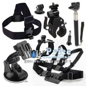 21444 8 in 1 Accessories Set for Gopro, Hero 1, 2, 3, 3+, 4 SJ4000, SJ5000