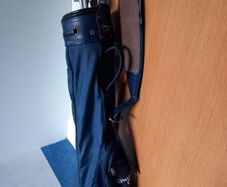 golf clubs and bag