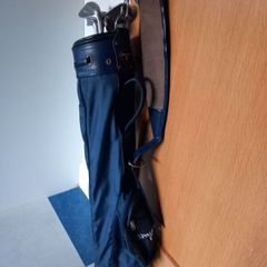 golf clubs and bag