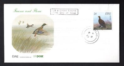 1989 Ireland Fauna & Flora 24p Red Goose Game Birds Stamps Commemorative Stamps An Post First Day Cover (FDC) with Thurles Steele Cancel