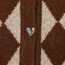 Fab Zara Bloggers Insta Famous Brown and Cream Jacquard Heavy Knit Cardigan Image 4