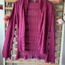 Cardigan twist brand waterfall front lace knit Image 3