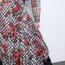 Zara Multicoloured Houndstooth & Floral Print Pleated Flowing Midi Skirt  Xs Image 6