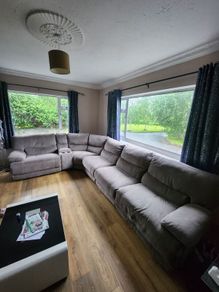 Grey recliner corner sofa
