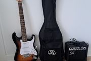 SX SE1 Electric Guitar Pack 3/4 Size with 10 Watt Amp