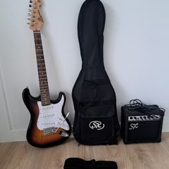 SX SE1 Electric Guitar Pack 3/4 Size with 10 Watt Amp