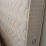 White metal double bed with mattress Image 2