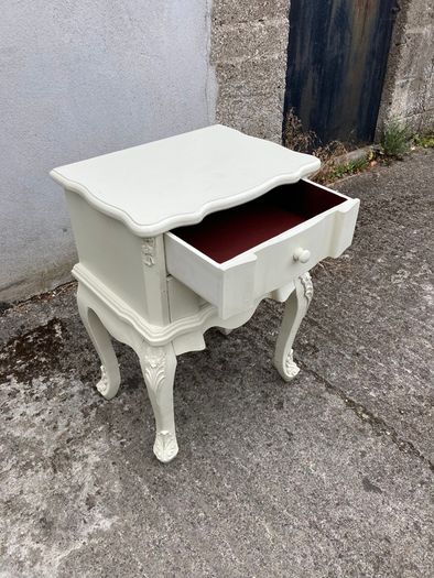 Bedside Locker -  White French Side Table