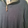mens FAT FACE jumper sweater top quarter zip navy cotton cashmere blend Size medium Image 4