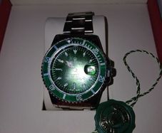 Men's Submariner Style Diver Watch - Green Dial & Bezel - Boxed