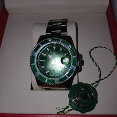 Men's Submariner Style Diver Watch - Green Dial & Bezel - Boxed