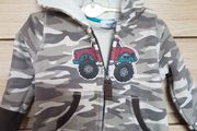 Camouflage hoodie 12/18 months barely worn or marron one