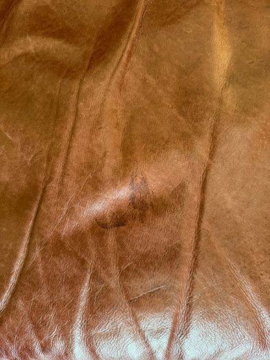 Genuine Leather 2 seater sofa w/ matching pouffe
