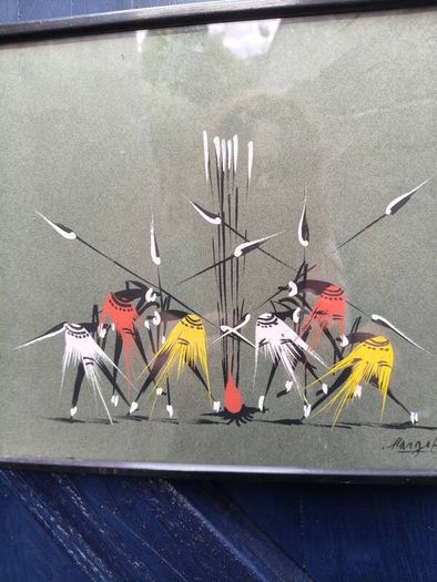 Mcm Folk Art Tribal Painting