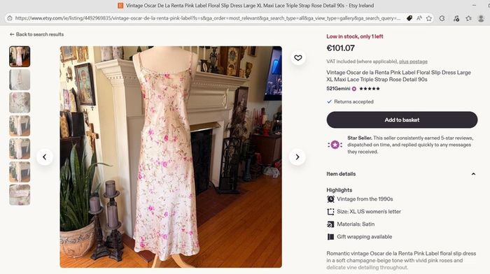 Oscar de la Renta Pink Label Vintage White Satin Nightwear Sz XG (Fit 12-14UK)