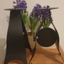Pair of Tall Metal Candle Holders Image 4