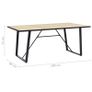 Dining Table Oak 180x90x75 cm MDF Image 5