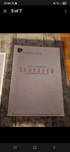 1988 Scrooged Press Kit Bill Murray