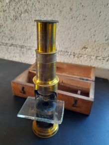 Antique Brass Pocket Microscope