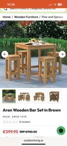 Outdoor Wooden Bar set