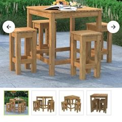 Outdoor Wooden Bar set