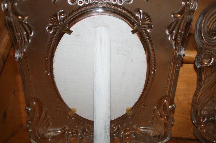 Vintage Mikasa crystal clear , frosted glass frames or trays