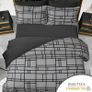 MULTIPLE SIZES AVAILABLE Double Duvet Cover Set Doublesided Bedding Set 3 PCS With Pillowcases Ultra Soft Anti Allergic Non Iron Luxury Microfiber (Gray, Double (200 x 200 cm) Image 3