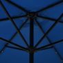 Outdoor Parasol with LED Lights and Steel Pole 300 cm Azure Image 3