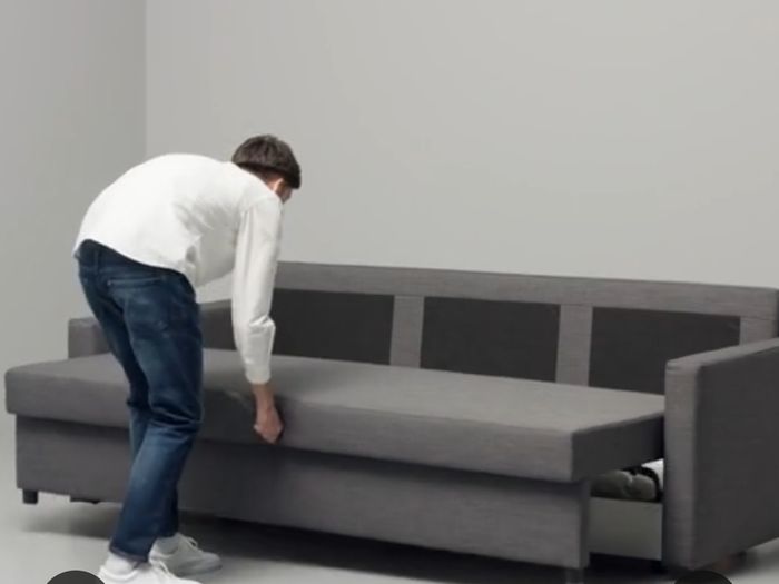 Three-seat sofa-bed