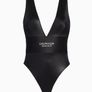 Calvin Klein Black Feature Plunge Swimsuit womens size medium brand new with tag Image 8