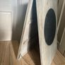 New XL 75cm x 50cm rustic free standing chalkboard sign with carry handle Image 4