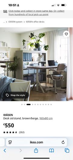 Sitting standing motorised Desk