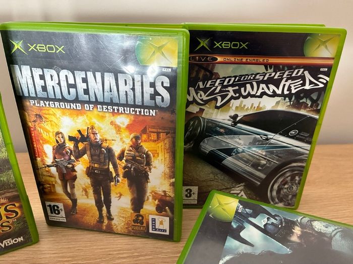 x14 original Xbox games, incl. Need for Speed, Mercenaries, and Prince of Persia