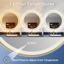 LED Bathroom Mirror Round 60cm Gold Music Fog Free Image 8