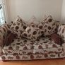 2 x 3 Seater & Leather Foot Stool Image 2