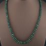 Vintage Tire Shape Jade & Bone Beads Necklace 24 inches Image 10