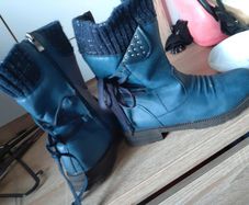 navy boots size uk 2 worn once