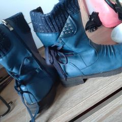 navy boots size uk 2 worn once
