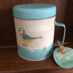 brand new bird print vintage style flour shaker