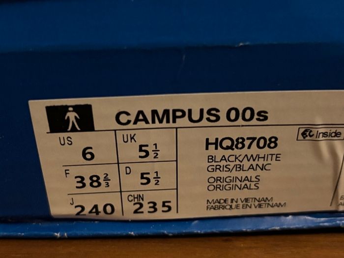 New Adidas Campus Black Runners