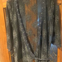Monsoon khaki green lace wrap blouse cover up size UK18 EU 46 Postage included