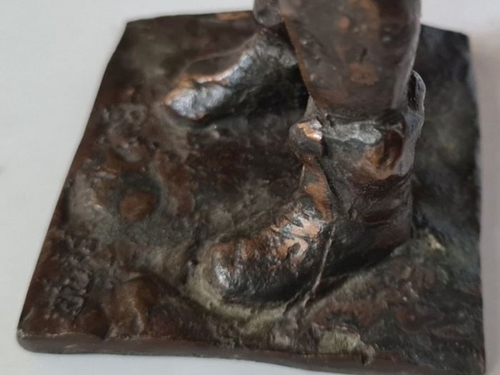 Benedict Joseph Labre Sculpture - Patinated Bronze (Signed)