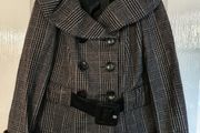Brown Womens Check Belted Coat - Brand New!!!