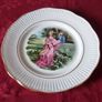 Paignton Devon Fragonard Courting Couple Fine Bone China Gold Gilt Decorative Plate With Hanger Made In Endland Image 3
