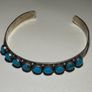Vintage Native American Turquoise and silver cuff bracelet Image 3